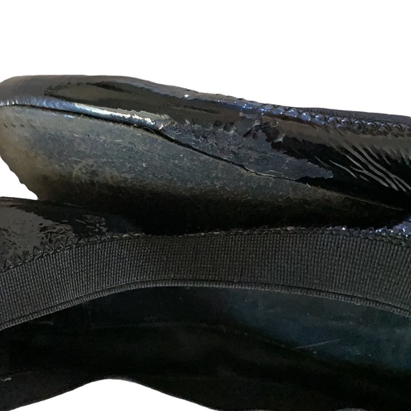 Tory Burch Caroline Black Patent Ballet Preppy Flats Size 7 - Picture 6 of 7